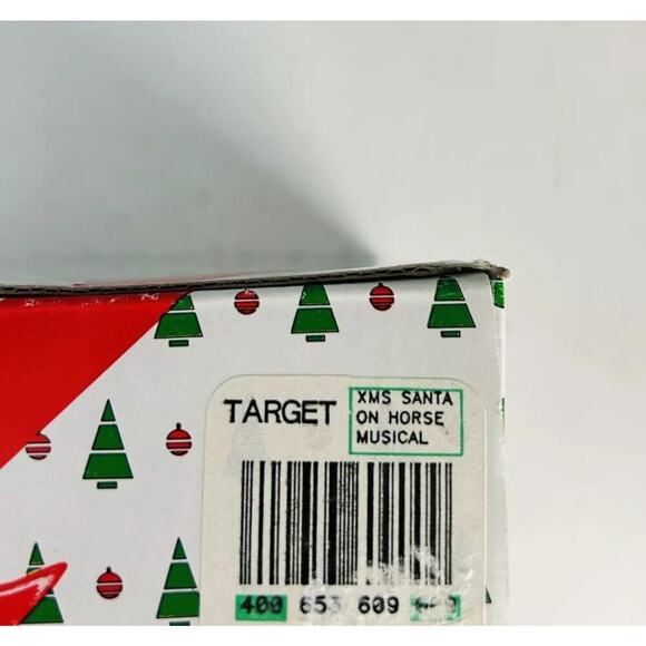 Vintage Target Music Box Santa on Rocking Horse Ceramic Musical In Original Box - Picture 3 of 10